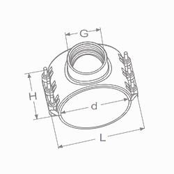 Desenho técnico, Braçadeira roscada c/ reforço NPT