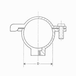 Technical drawing, Pipe brackets (Screwnuts Stainless Steel - A2)