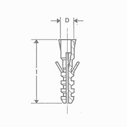 Technical drawing, Nylon wall plugs