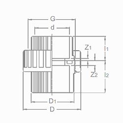 Technical drawing, Unions for pools female/female